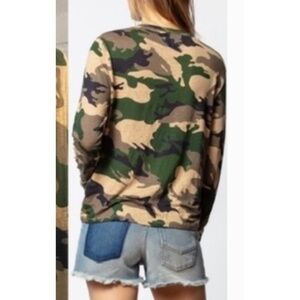 Zadig and Voltaire linen camouflage tee